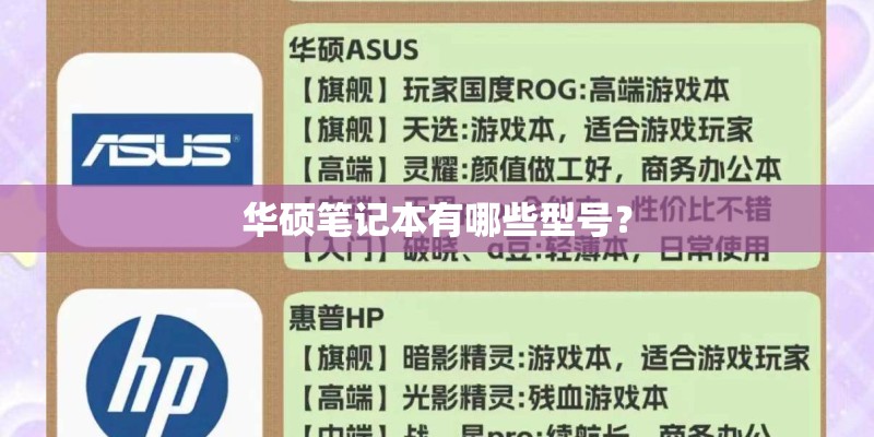 华硕笔记本有哪些型号？
