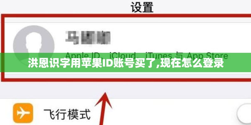 洪恩识字用苹果ID账号买了,现在怎么登录